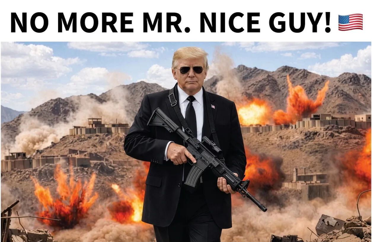 Donald Trump Iran threat, No More Mr Nice Guy post