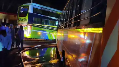 Scare in Bhograi: LAccMI Bus Travels 10 KM Despite Fire and Smoke, Passengers Safe