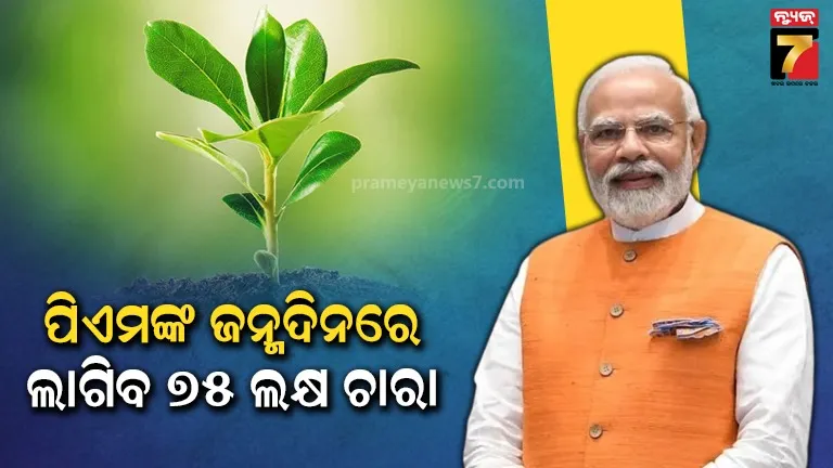 75 lakh saplings to be planted in Odisha on PM's birthday