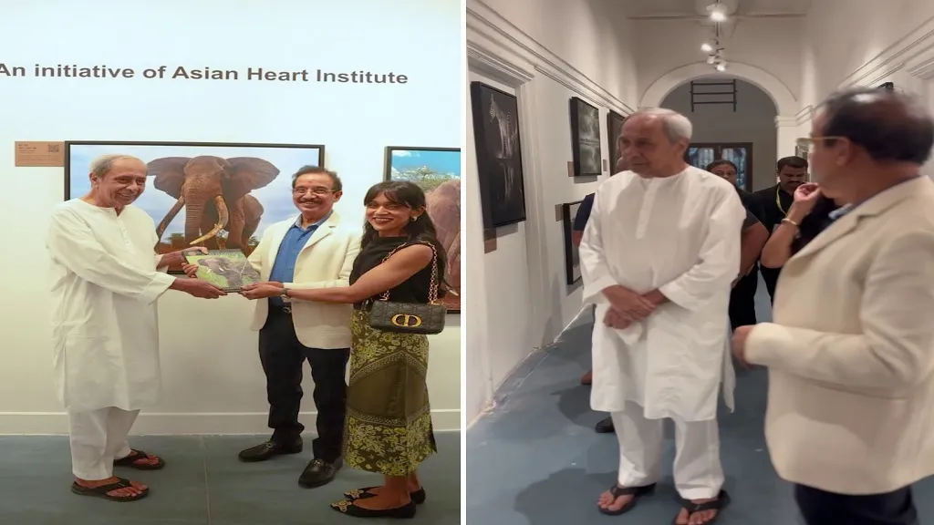 Naveen patnaik visited wildlife charity Exhibition in NewDelhi.