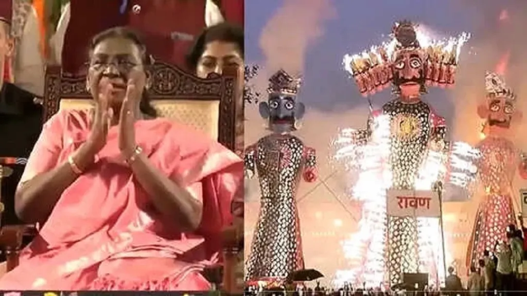 ରାବଣ ଦହନ କଲେ ରାଷ୍ଟ୍ରପତି ଦ୍ରୌପଦୀ ମୁର୍ମୁ, ‘ଅପରେସନ ସିନ୍ଦୂର’କୁ କହିଲେ ମାନବତା ଉପରେ ବିଜୟ