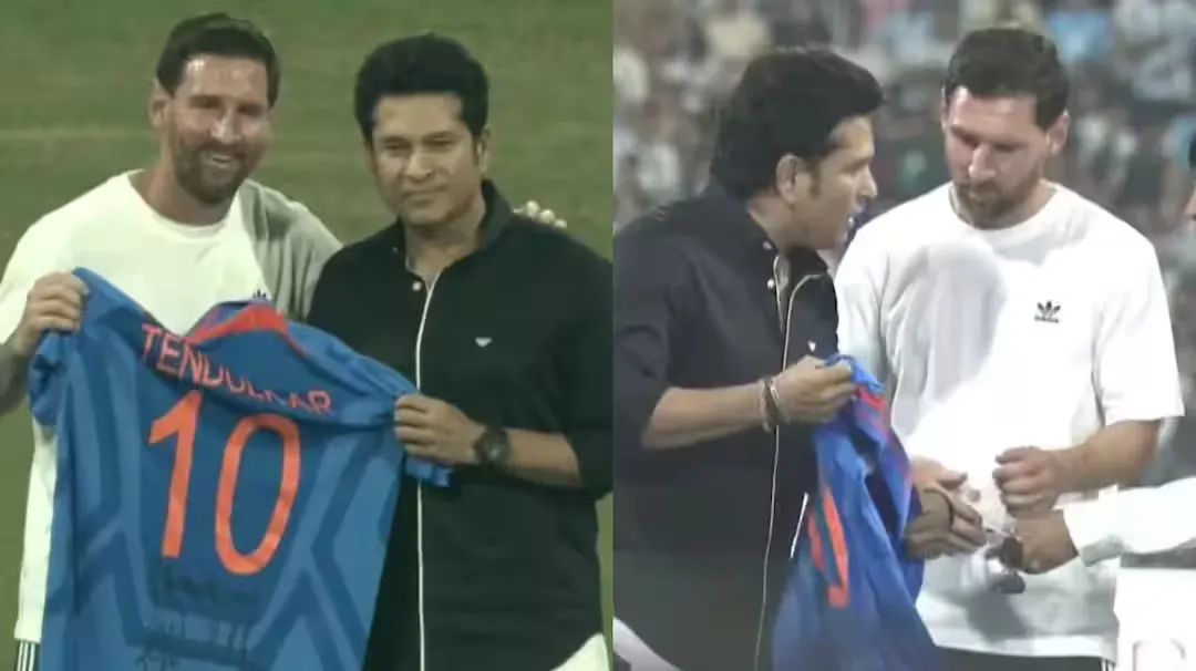 God Meets G.O.A.T: କ୍ରିକେଟ ଓ ଫୁଟବଲ୍‌ ଇତିହାସରେ ବିରଳ ମୁହୂର୍ତ୍ତ, ମେସିଙ୍କୁ ଭେଟିଲେ ସଚିନ