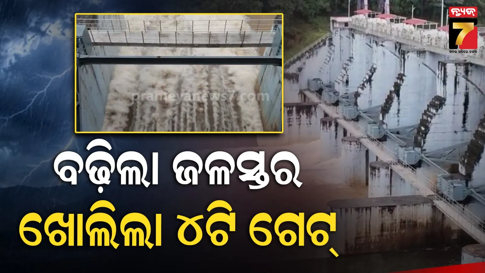 ବାତ୍ୟା ଅର୍ଣ୍ଣବ ପ୍ରଭାବ, ବଢିଲା ଜଳସ୍ତର, ଖୋଲିଲା ହରଭଙ୍ଗୀ ଡ୍ୟାମ୍‌ର ୪ଟି ଗେଟ୍‌