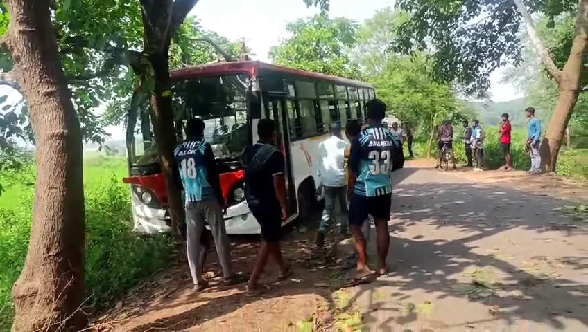 ଗଛକୁ ପିଟିଲା ଓଏସଆରଟିସି ବସ୍‌, ଅଳ୍ପକେ ବର୍ତ୍ତିଲେ ଯାତ୍ରୀ