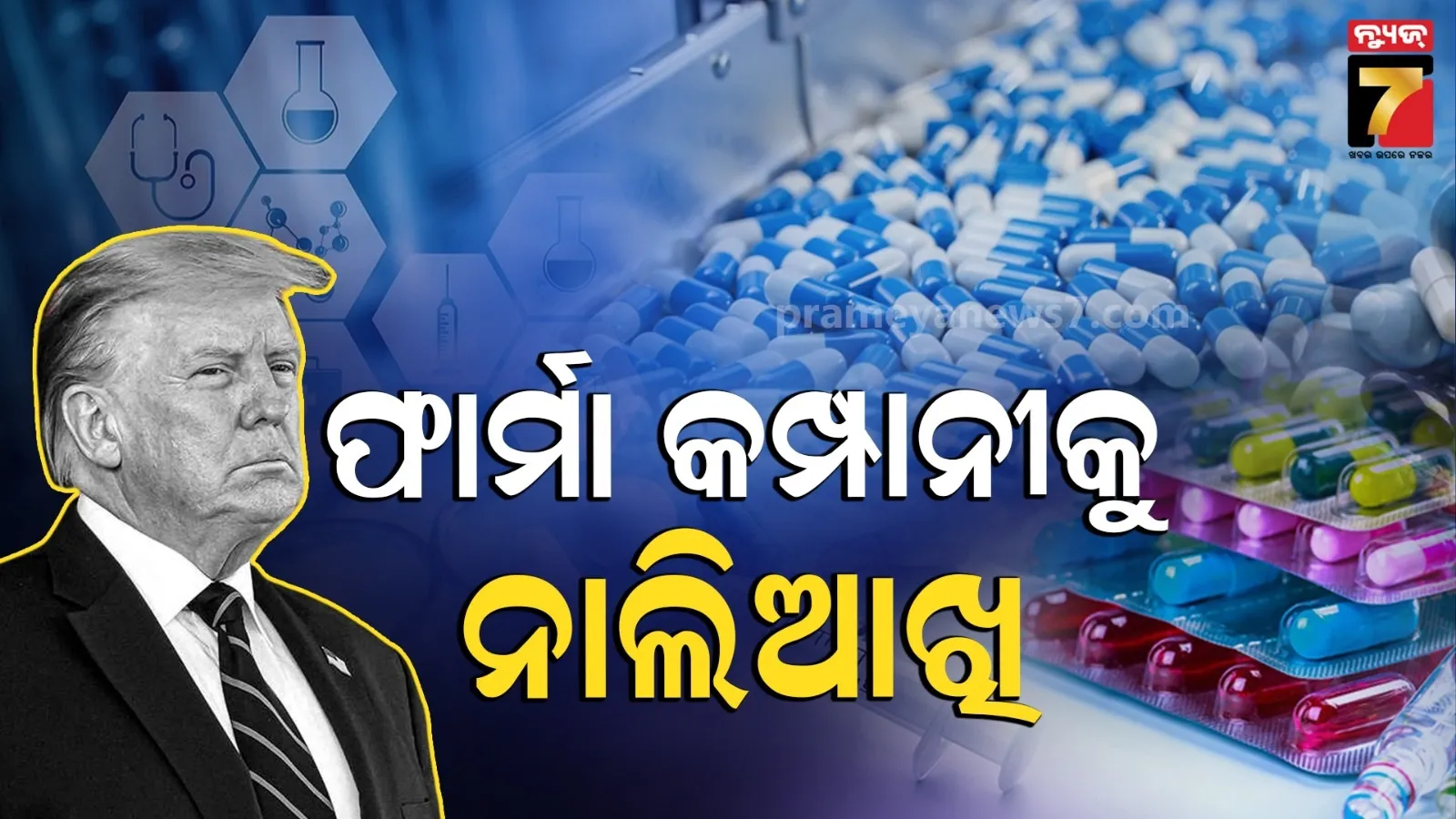 ଇରାନ୍ ଯୁଦ୍ଧ ଭିତରେ ଟାରିଫ୍ ଓ୍ୱାର୍ : ଔଷଧ କମ୍ପାନୀକୁ ଧମକ ଦେଲେ ଟ୍ରମ୍ପ୍, ଲଗାଇବେ ୧୦୦% ଟିକସ୍