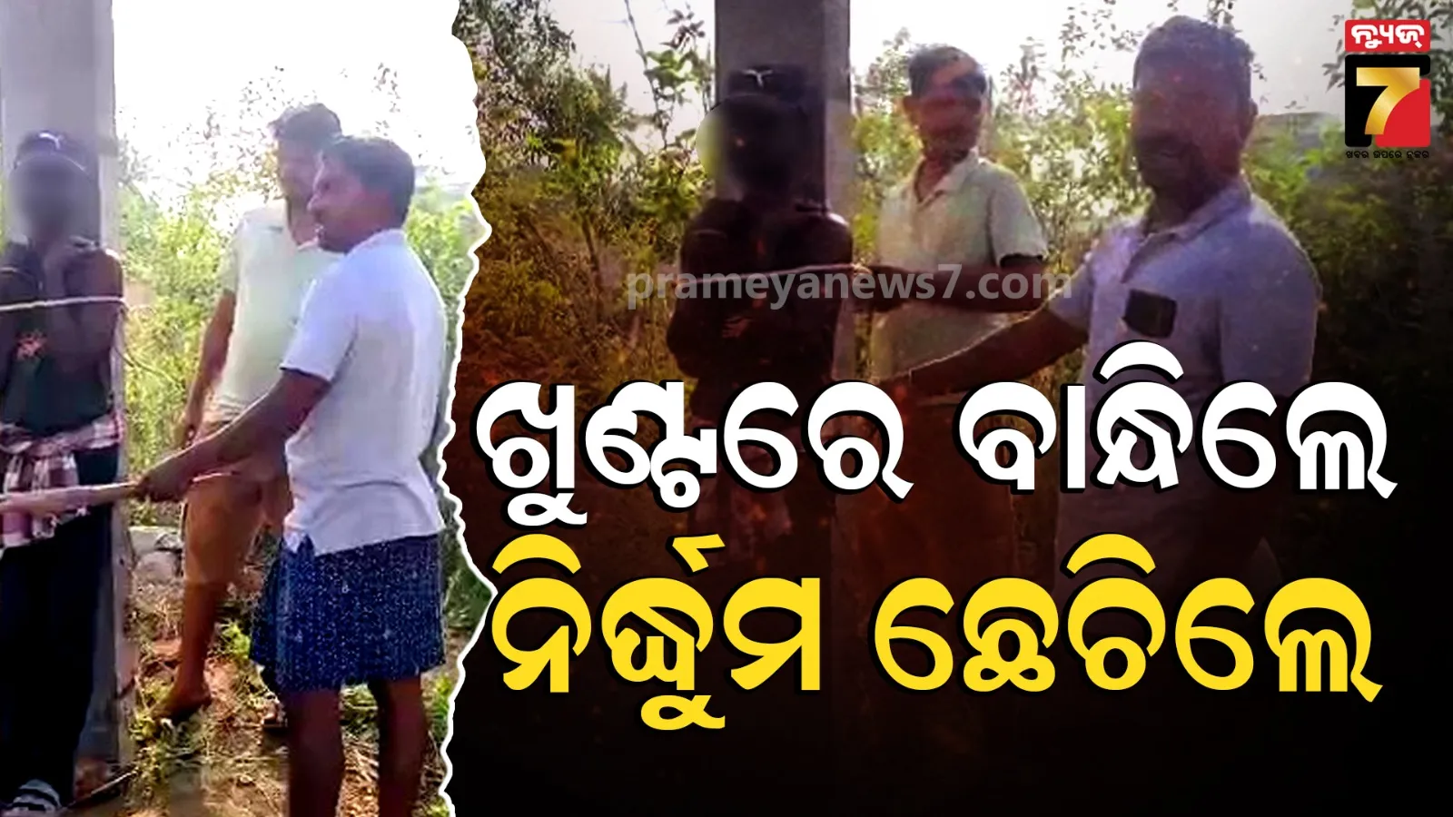 ରାତିରେ ଶୋଇନୁ ମାନେ ତମକୁ ଛାଡିବୁନି: ଇଲେକ୍ଟ୍ରି ସଜାଡିବାକୁ ଆସିଥିବା କର୍ମଚାରୀଙ୍କୁ ଖୁଣ୍ଟରେ ବାନ୍ଧିଦେଲେ ଗାଁଲୋକ