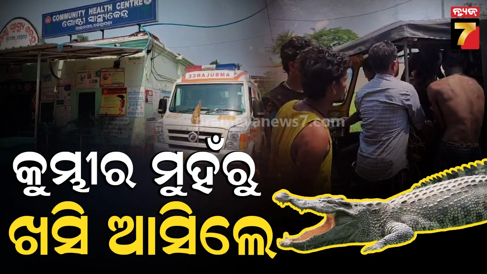 ଝୁଣି ଝୁଣି ଖାଇ ପକାଇଥାନ୍ତା, କୁମ୍ଭୀର ମୁହଁକୁ ପାହାରେ ଦେଇ ଖସି ଆସିଲେ