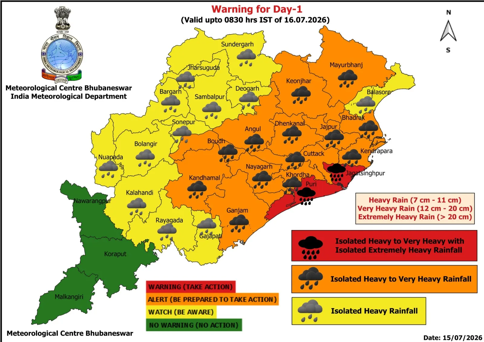 Odisha Red Warning