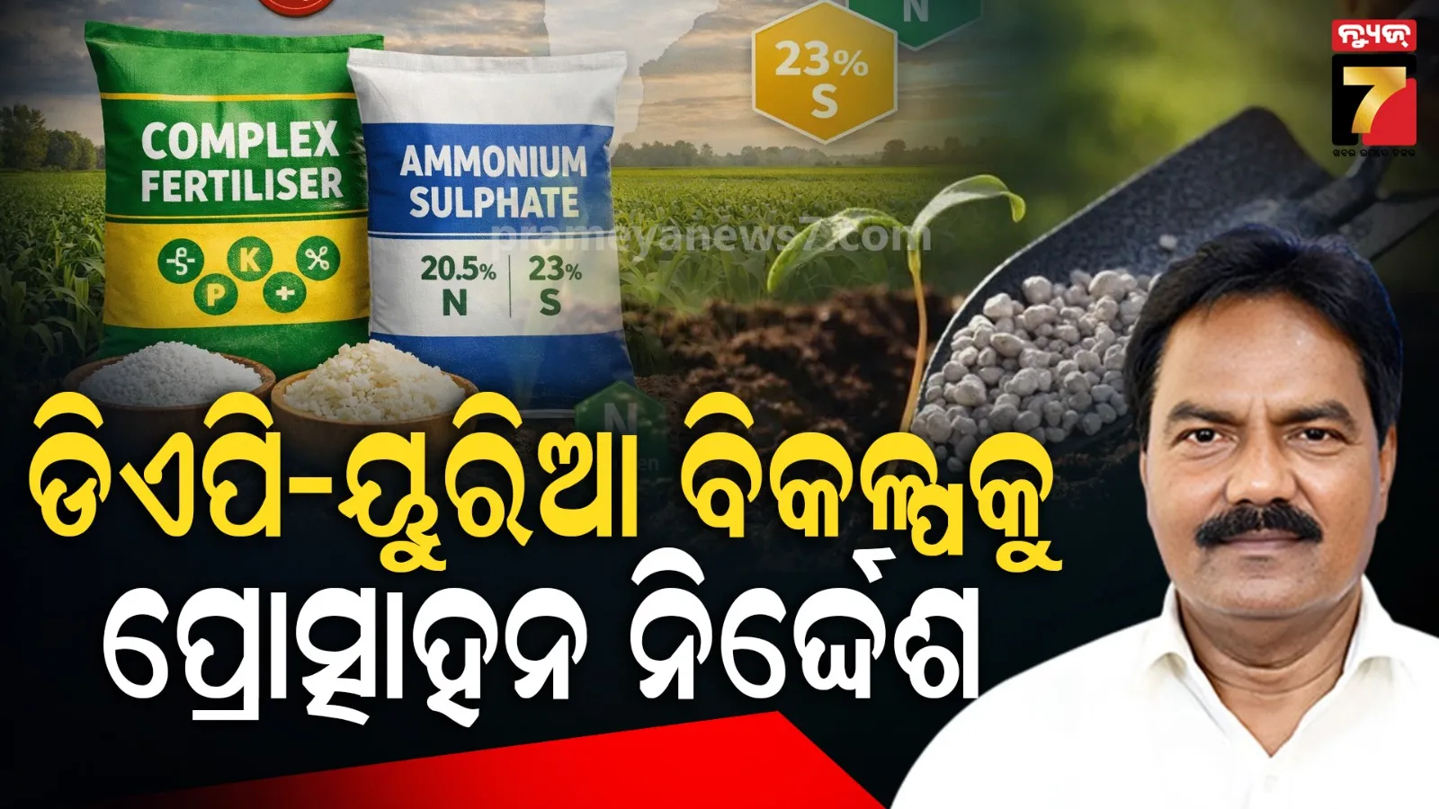 ସାର ସଙ୍କଟ ଦୂର ପାଇଁ ରାଜ୍ୟ ସରକାରଙ୍କ ବଡ଼ ପଦକ୍ଷେପ, DAP ଓ ୟୁରିଆ ବିକଳ୍ପକୁ ପ୍ରୋତ୍ସାହନ ଦେବାକୁ ସବୁ ଜିଲ୍ଲାପାଳଙ୍କୁ ଚିଠି