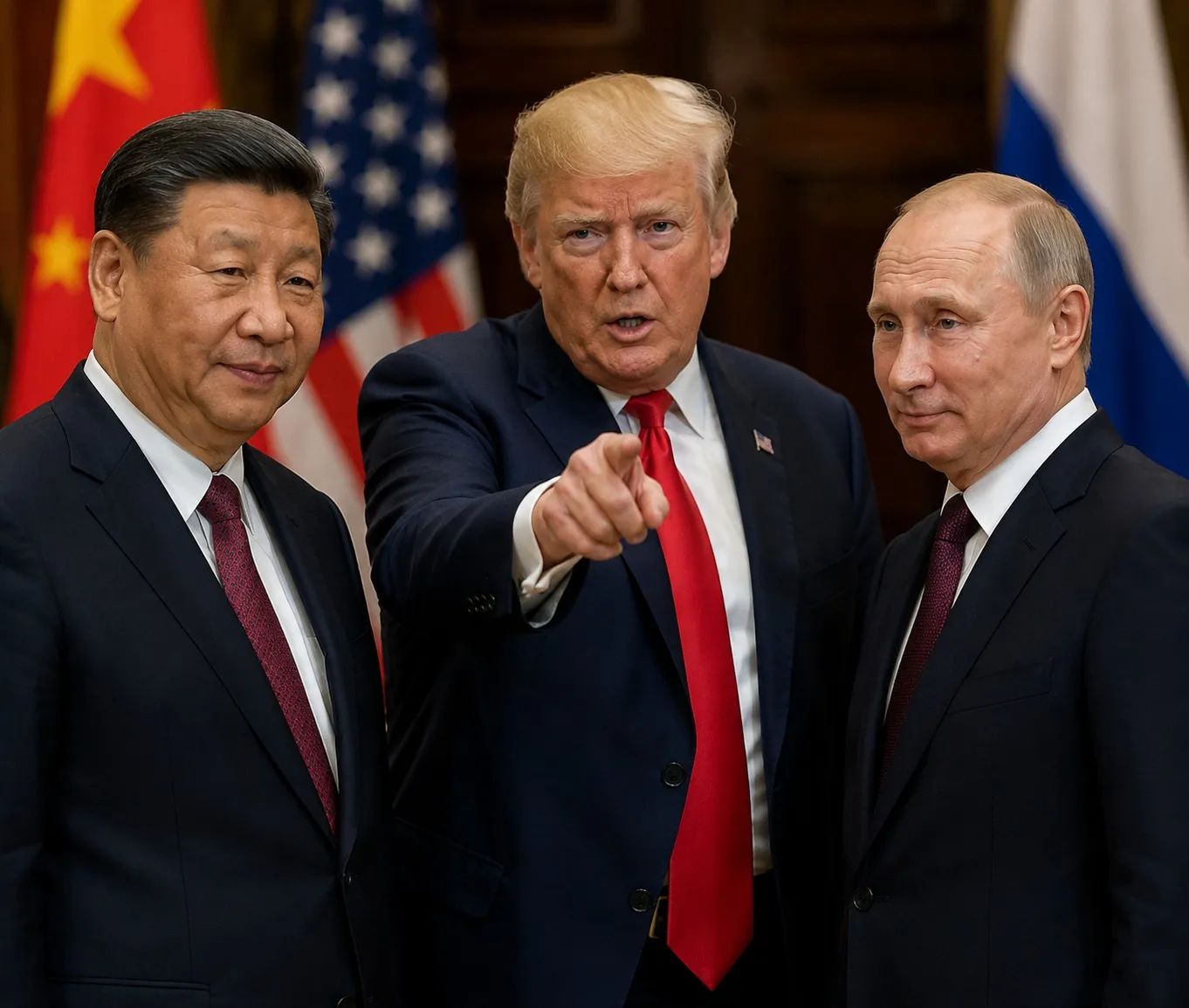 Trump warning Russia China