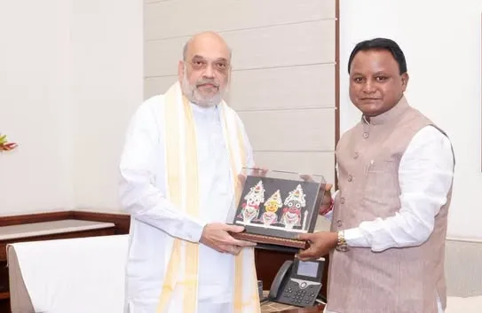 Mohan Majhi Amit Shah meeting