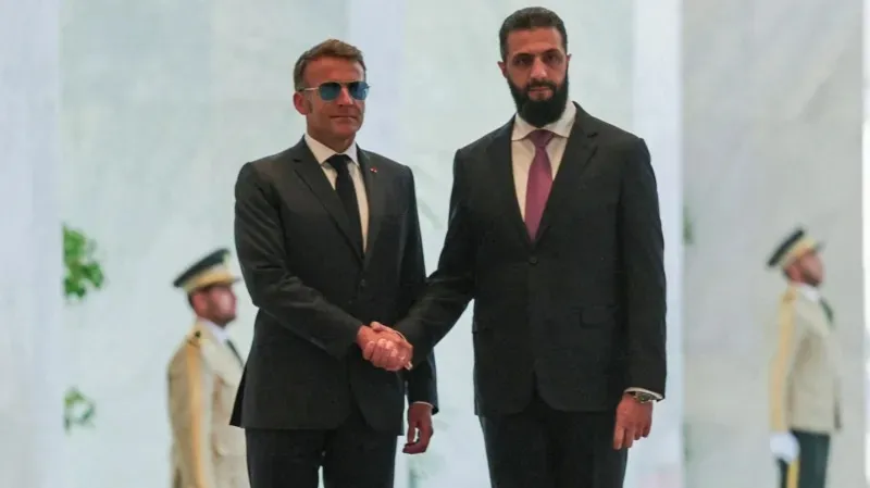 Macron safe Damascus explosions
