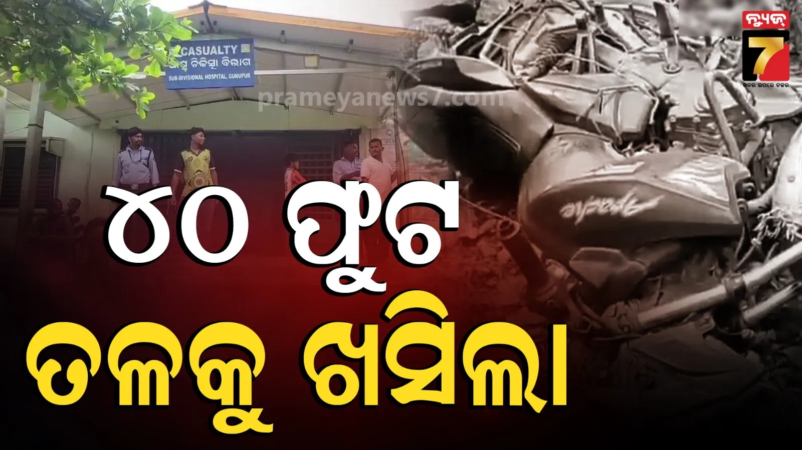 ବାକି ଟଙ୍କା ଆଦାୟ କରିବାକୁ ଯାଇଥିଲେ, ୪୦ ଫୁଟ ତଳକୁ ଖସିଲା ବାଇକ