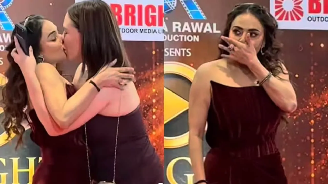 Fan Kisses Actress in Front of Everyone