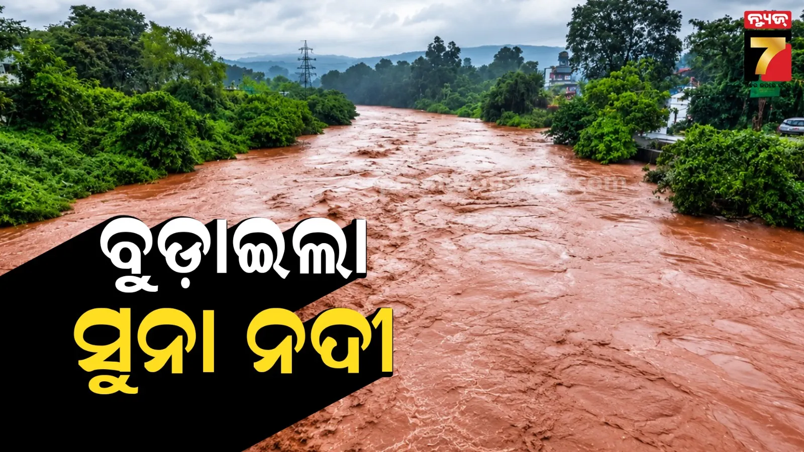 ହଠାତ ସୁନା ନଦୀରେ ମାଡ଼ି ଆସିଲା ବନ୍ୟା : ପାଣିରେ ବୁଡିଗଲା ରାସ୍ତା ଓ ତଳି ଅଞ୍ଚଳ