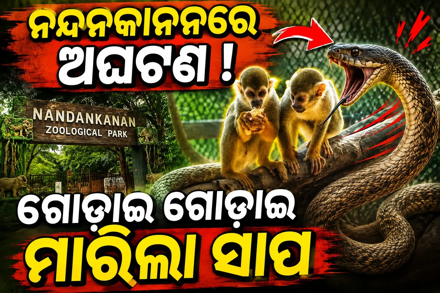ନନ୍ଦନକାନନରେ ଆତଙ୍କ ! ବିଷଧର ସାପ ଦଂଶନରେ ମର୍ମୋସେଟ୍‌ଙ୍କ ବଂଶ ନିଶ୍ଚିହ୍ନ