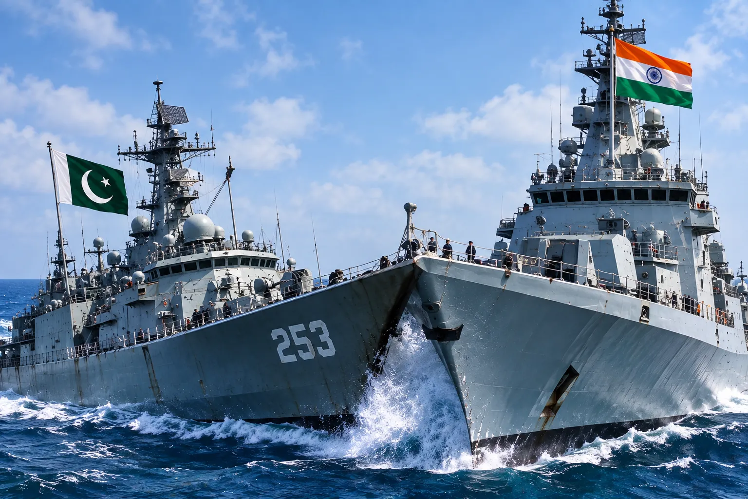 Pak Navy Ship Rams Indian Warship