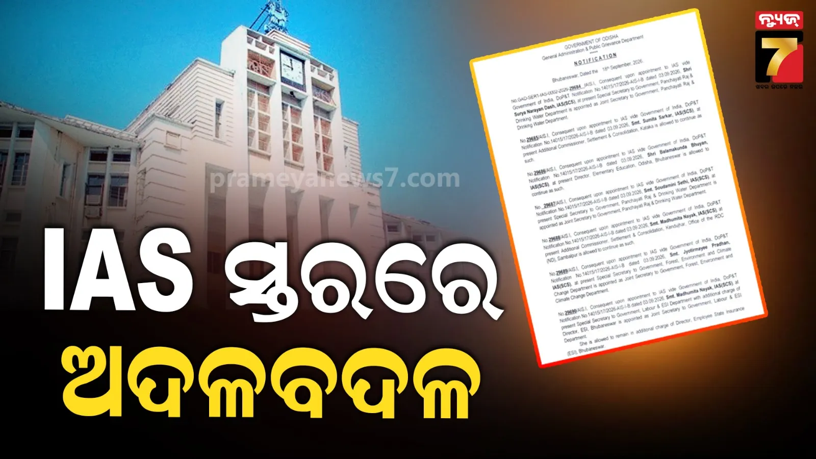 IAS reshuffle