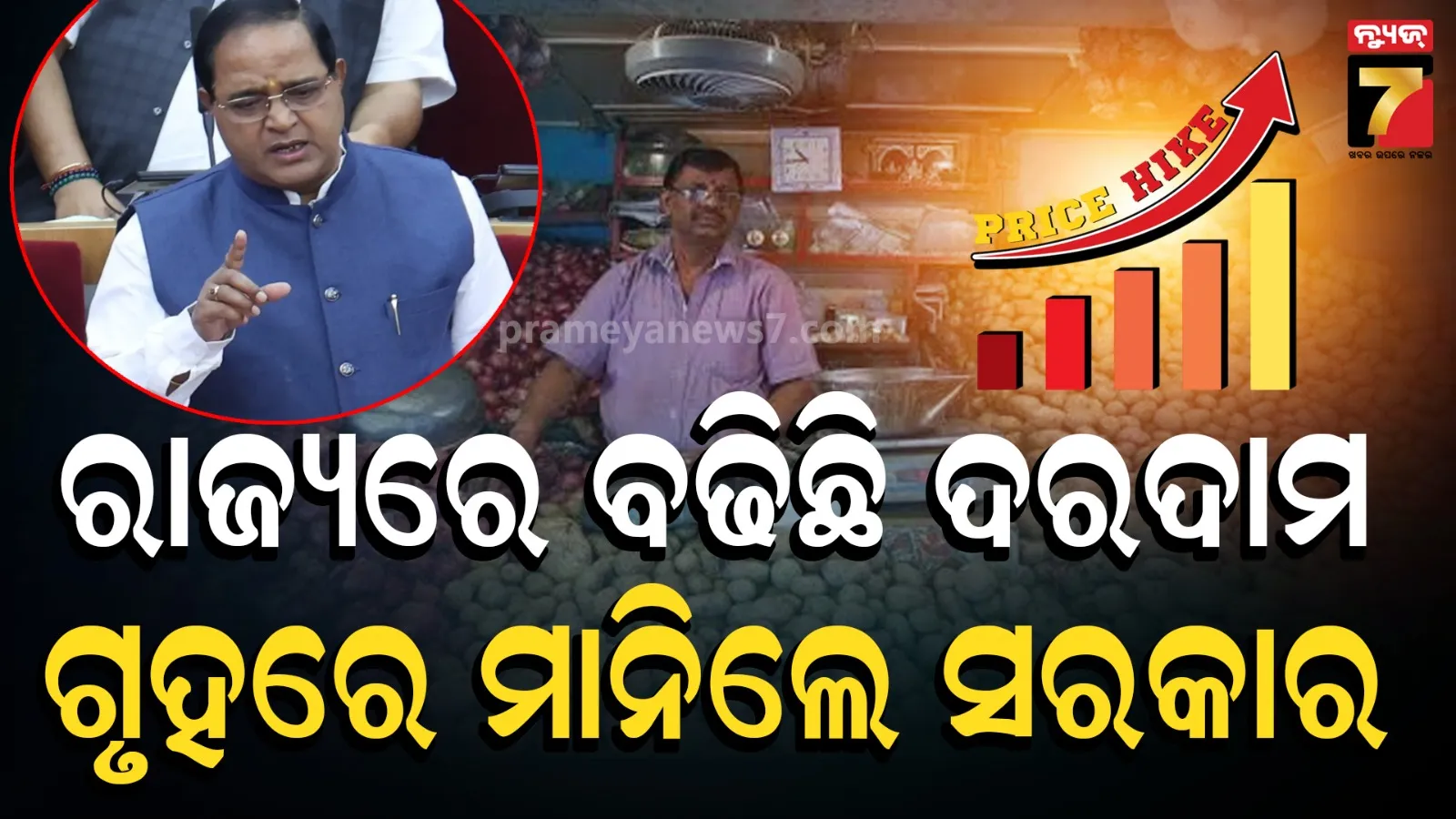 ବିଧାନସଭାରେ ସ୍ୱୀକାର କଲେ ସରକାର, ରାଜ୍ୟରେ ସାମାନ୍ୟ ବଢିଛି ଦରଦାମ