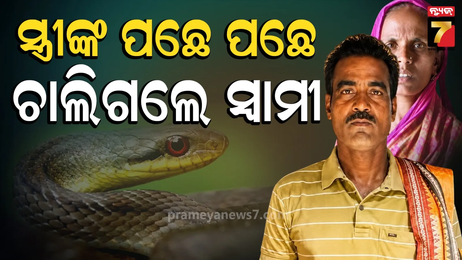 ଏମିତି ବି ଆସିଥାଏ ମୃତ୍ୟୁ… ସ୍ତ୍ରୀ ମୃତ୍ୟୁର ଦିନକ ପରେ ସାପ କାମୁଡ଼ାରେ ସ୍ବାମୀ ମୃତ 